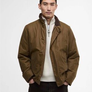 NWT Barbour International Mayburn Waxed Jacket Men's L Brown